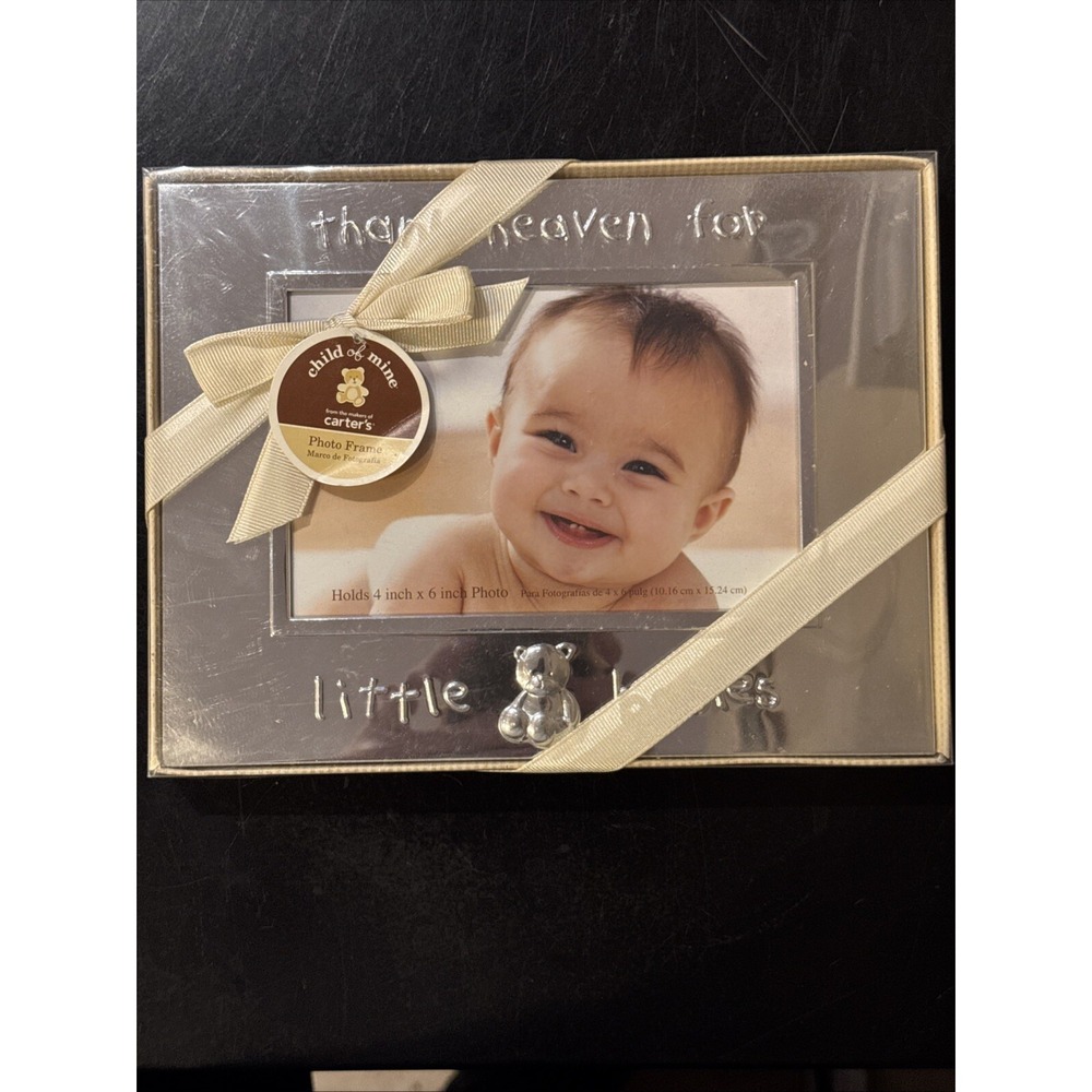 Carter's Child Of Mine Baby Picture Frame "Thank Heaven For Little Babies" NIB